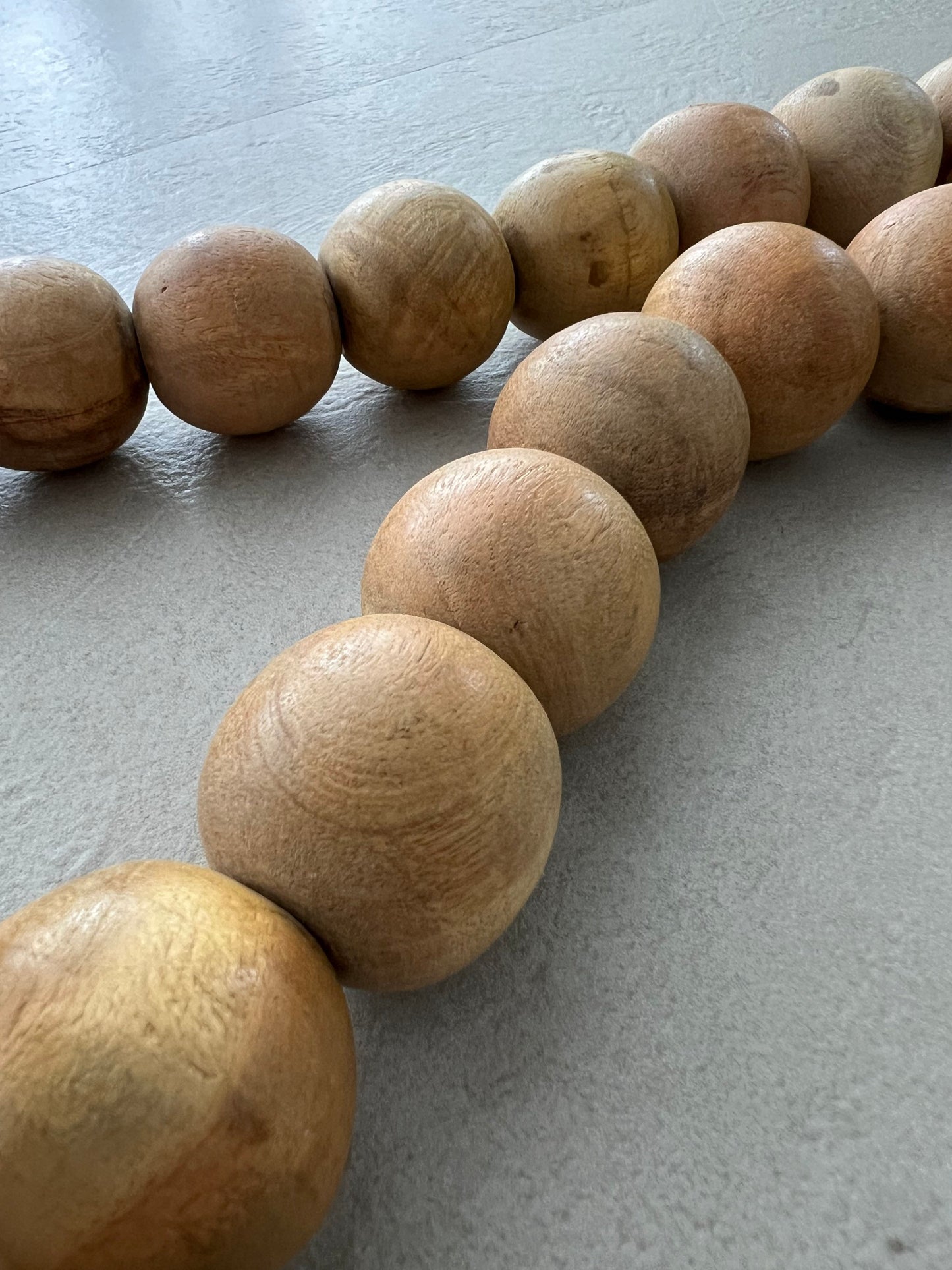 Wooden Bead Garland XL Garland Decoration Accents Wall Decor